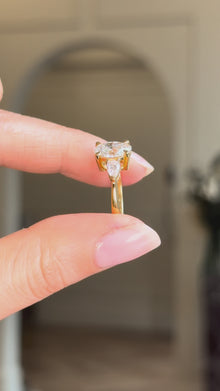 Louise Oval and Pear Three Stone Engagement Ring