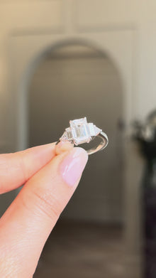 Ingrid Emerald Cut Five Stone Engagement Ring