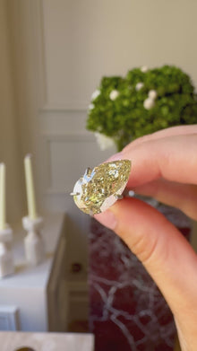 pear yellow diamond ring