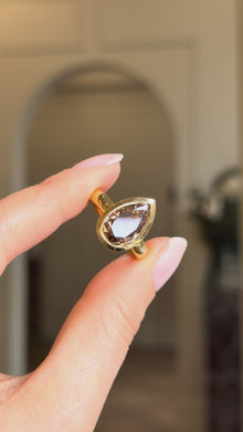 Zara Champagne Pear Diamond Engagement Ring